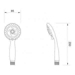 RUČICA TUŠ DF-2531 PET MLAZA - Slika 2