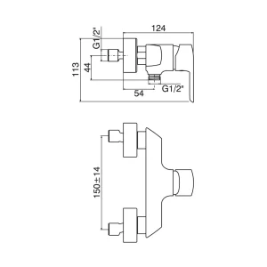 BATERIJA ZA TUŠ KABINU MINOTTI PRIMA 4113 - Slika 2