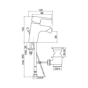 BATERIJA ZA BIDE MINOTTI PRIMA 4116 - Slika 2