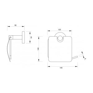 DRŽAČ MIN TOAL PAP ELEGANCE DARK 122109 50733B - Slika 2