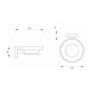 DRŽAČ MIN SAP STAKLO Š-50739B - Slika 2