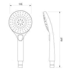 RUČICA TUŠ C 05 5206 SA 3 FUNKCIJE BELA - Slika 2