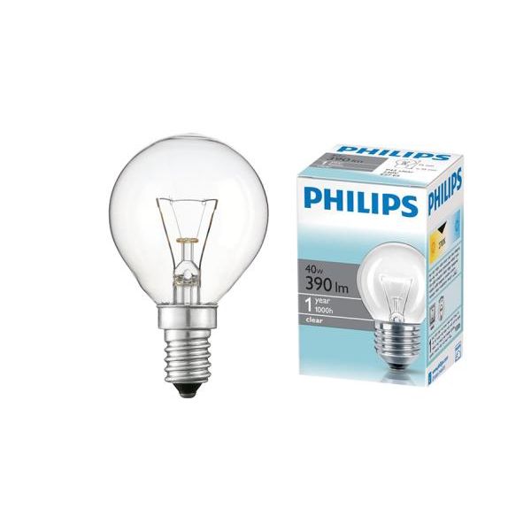 elm-0088-1 SIJALICA KUGLA BISTRA E14 40W PHILIPS 0816 P45 - Slika 1