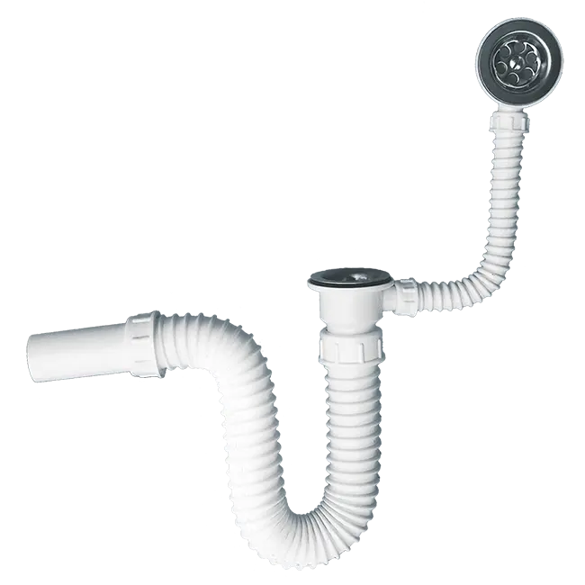 flh-0035-1 Elastični sifon za kadu (odliv-preliv) - Slika 1