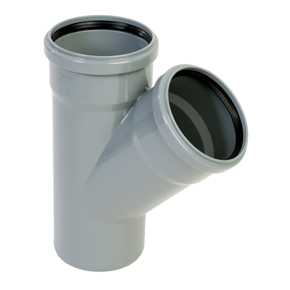 PP K-račva f125/f110/45 siva - Slika 1