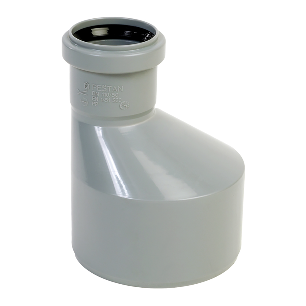 pes-0069-1 PP redukcija ekscentrična f50/f40 siva - Slika 1